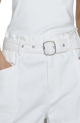 MANGO MANGO Belted Denim Shorts