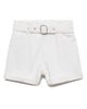 MANGO MANGO Belted Denim Shorts - 4