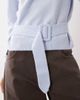 Mango Mango belted knit sweater in pale blue - 3