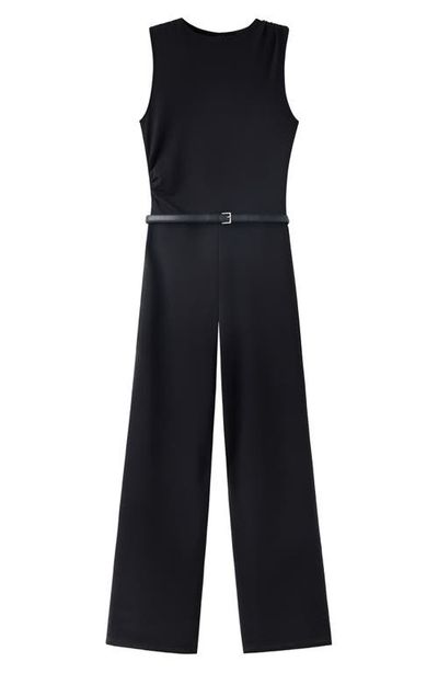 MANGO MANGO Belted Ruched Jumpsuit