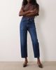 Mango Mango Blanca cropped straight leg jeans in dark blue - 1