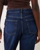 Mango Mango Blanca cropped straight leg jeans in dark blue - 4