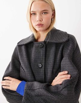 Mango Mango bomber jacket in navy plaid