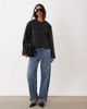 Mango Mango bomber jacket with mandarin buttons in charcoal-Gray - 2
