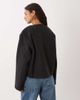 Mango Mango bomber jacket with mandarin buttons in charcoal-Gray - 4