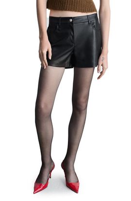 MANGO MANGO Bonnie Faux Leather Shorts