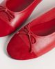 Mango Mango bow detail ballet flats in red - 3