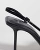Mango Mango bow detail heeled slingback pumps in black - 3