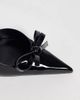 Mango Mango bow detail heeled slingback pumps in black - 4