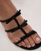 Mango Mango bow detail slip-on heels in black - 4