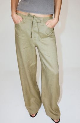 MANGO MANGO Bow Linen Pants
