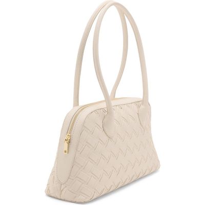 MANGO MANGO Braided Faux Leather Bowling Bag