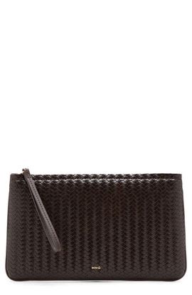 MANGO MANGO Braided Faux Leather Pouch