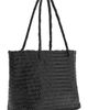 MANGO MANGO Braided Woven Leather Shopper Bag - 3