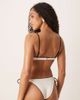 Mango Mango buckle detail bikini top in white-Black - 3