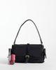 Mango Mango buckle detail shoulder bag in black - 2