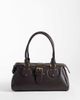 Mango Mango buckle detail shoulder bag in chocolate-Brown - 1