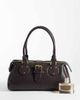 Mango Mango buckle detail shoulder bag in chocolate-Brown - 2