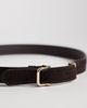 Mango Mango buckle detail skinny belt in chocolate-Brown - 3