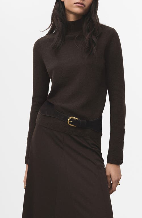 MANGO MANGO Button Cuff Turtleneck Sweater