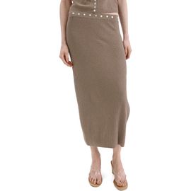 MANGO MANGO Button Detail Side Slit Maxi Skirt