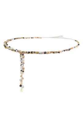 MANGO MANGO Button Embellished Chain Belt