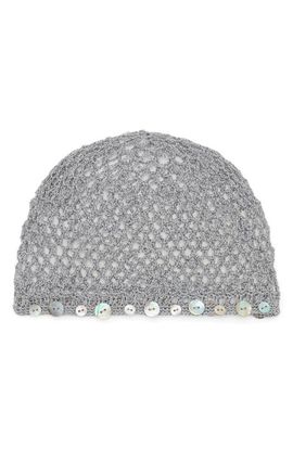 MANGO MANGO Button Trim Open Stitch Hat