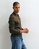 Mango Mango button up polo sweater in khaki green - 3