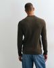Mango Mango button up polo sweater in khaki green - 4