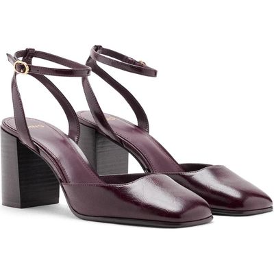 MANGO MANGO Campana Faux Leather Ankle Strap Pump