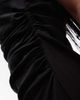 Mango Mango cap sleeve midi dress with ruched side in black - 2