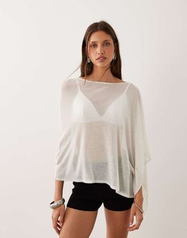 Mango Mango cape top in white