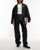 Mango Mango Capsule 100% leather straight pants in black - 1