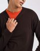 Mango Mango Capsule 100% wool crew neck sweater in brown-Red - 3