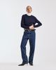 Mango Mango Capsule 100% wool crew neck sweater in navy - 2