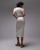 Mango Mango capsule embellished midi skirt in oyster - part of a set-Neutral - 2