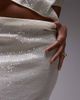 Mango Mango capsule embellished midi skirt in oyster - part of a set-Neutral - 3