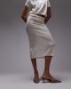 Mango Mango capsule embellished midi skirt in oyster - part of a set-Neutral - 4