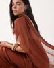 Mango Mango Capule satin maxi dress with scarf in brown - 4