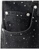 MANGO MANGO Caribe Rhinestone Embellished Wide Leg Jeans - 2