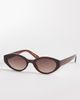 Mango Mango cat eye oval sunglasses in brown - 1