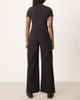 Mango Mango Catherin raw hem straight leg jeans in black - 3