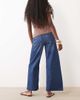 Mango Mango Catherin wide leg jeans in dark blue - 2