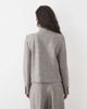 Mango Mango Celia high neck button detail blazer set in gray check print-Brown - 4