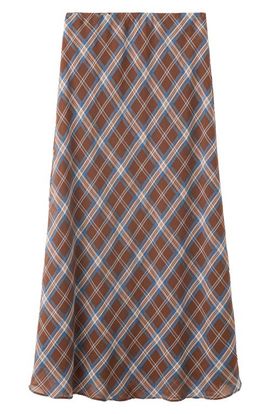 MANGO MANGO Check Midi Skirt