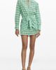MANGO MANGO Check Tie Front Long Sleeve Shirtdress - 1