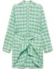MANGO MANGO Check Tie Front Long Sleeve Shirtdress - 5