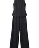 MANGO MANGO Checked Wide Leg Jumpsuit - 1