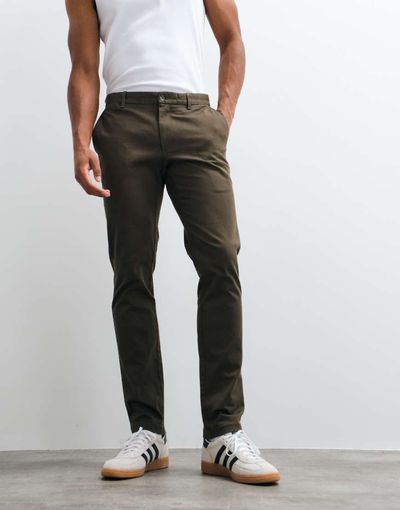 Mango Mango chino in khaki-Green