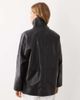 Mango Mango cinched waist faux leather jacket in black - 4